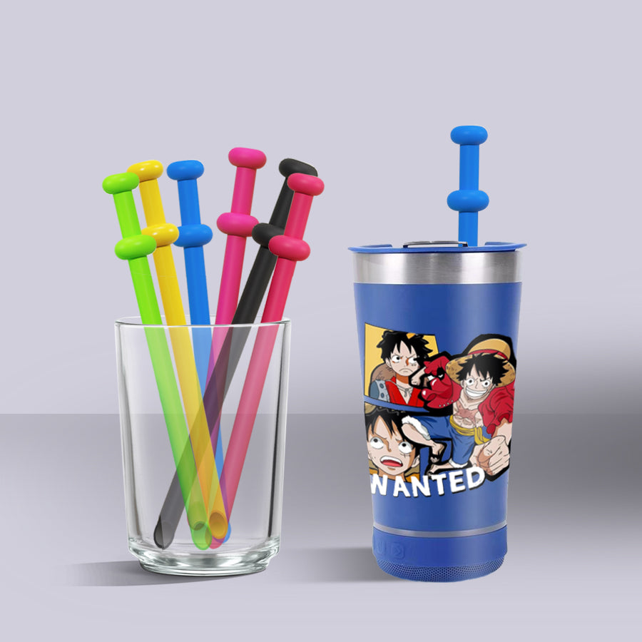 Replacement 25cm Long Silicone Straw Reusable Straw Flexible Drinking Straw Toddler Children Food Grade Materials Tasteless