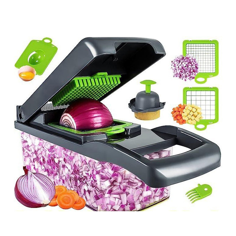 【Pisuz Way】 15 in 1 Multifunctional Vegetable Chopper shredders slicer with basket fruit potato chopper carrot grater slicer mandoline