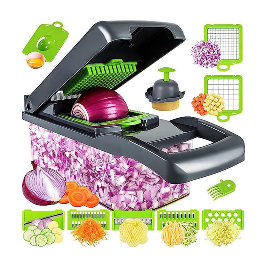 【Pisuz Way】 15 in 1 Multifunctional Vegetable Chopper shredders slicer with basket fruit potato chopper carrot grater slicer mandoline