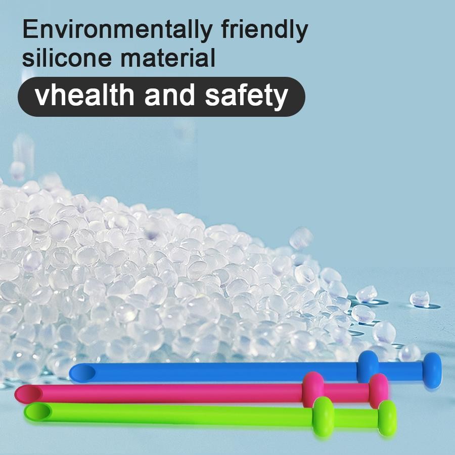 Replacement 25cm Long Silicone Straw Reusable Straw Flexible Drinking Straw Toddler Children Food Grade Materials Tasteless