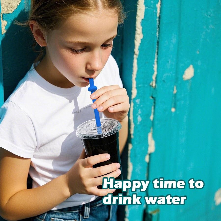 Replacement 25cm Long Silicone Straw Reusable Straw Flexible Drinking Straw Toddler Children Food Grade Materials Tasteless