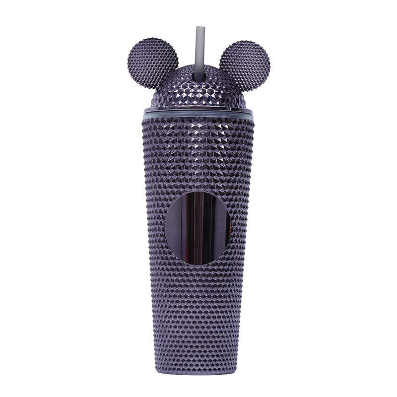 【Pisuz Way】Water Bottle double wall 710ml plastic durian tumbler durian cup with cute mickey lid cap cover