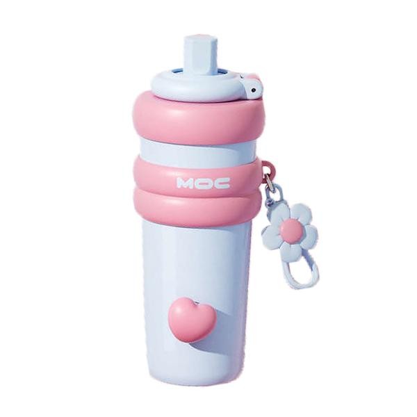 【Pisuz Way】Ceramic liner thermos cup 750ml giant thermos cup girls high-value student large capacity portable straw cup