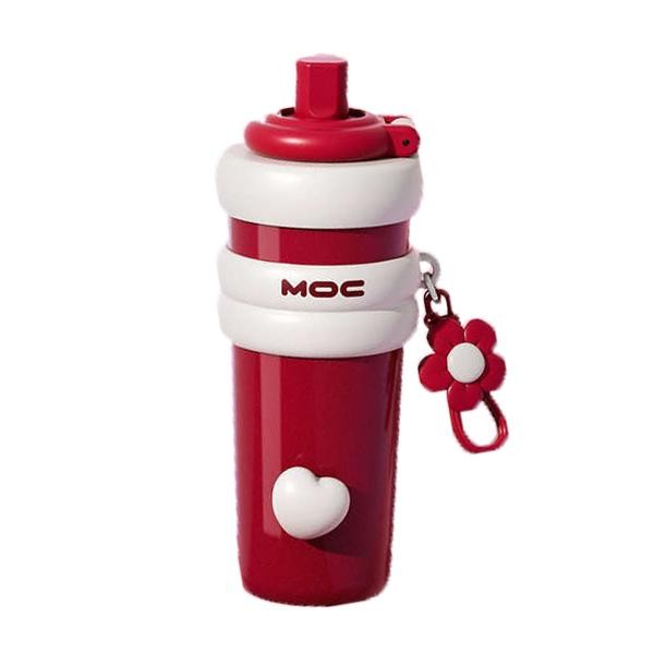 【Pisuz Way】Ceramic liner thermos cup 750ml giant thermos cup girls high-value student large capacity portable straw cup