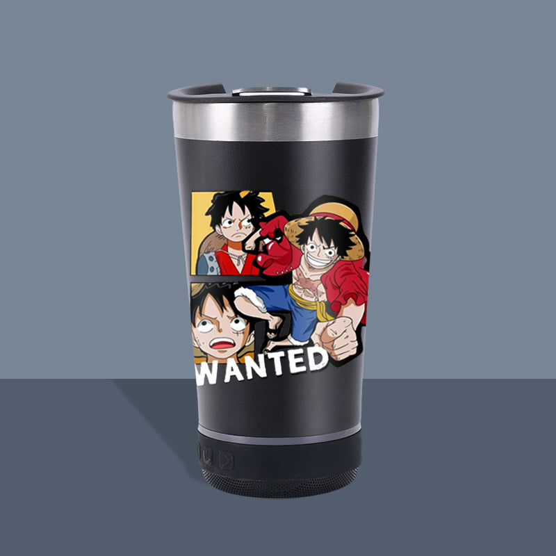 [Pisuz Way] Stainless steel thermos cup Outdoor ice bar cup with bottle opener Bluetooth car cup beer bottle opener detachable base