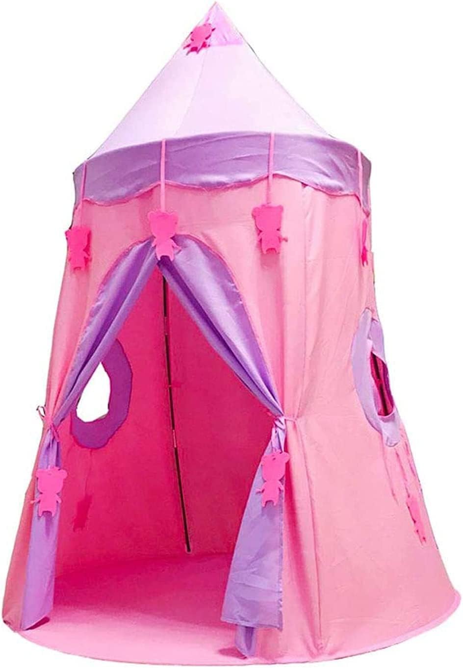2023Kids Teepee Play Tent of Girls Toys Castle Play Tent Playhouse Best Pink Teepee For Your Children In 0-12 Years Old(Pink house)