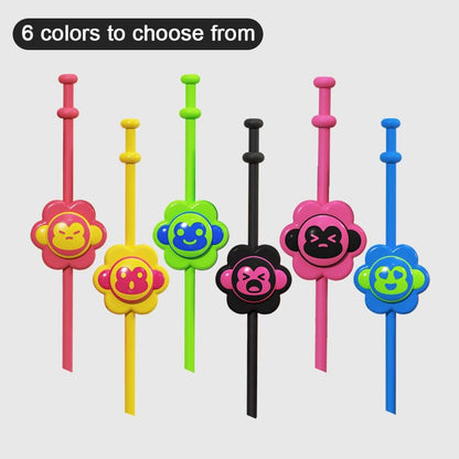 Music straw blind box happy song straw surprise box creative design blind box gift parent-child gift accessories silicone straw