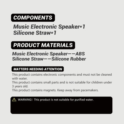 Music straw blind box happy song straw surprise box creative design blind box gift parent-child gift accessories silicone straw