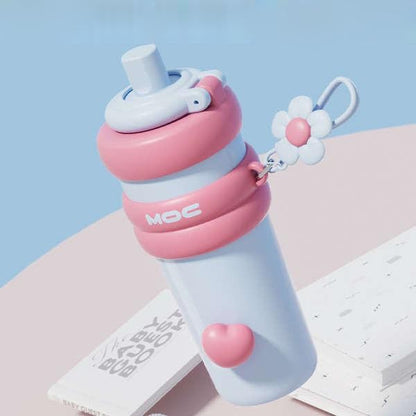 【Pisuz Way】Ceramic liner thermos cup 750ml giant thermos cup girls high-value student large capacity portable straw cup
