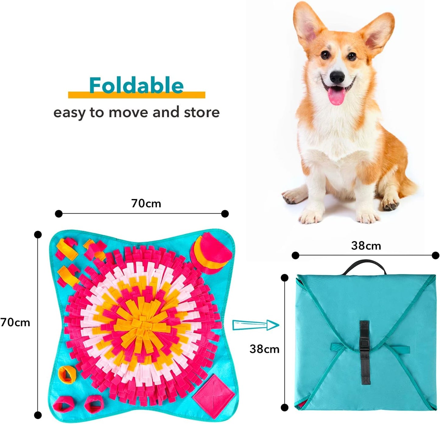 2023Snuffle Mat for Dogs, Washable Pet Feeding Mat, Dog Puzzle Toys Interactive Game for Large Dog and Puppies